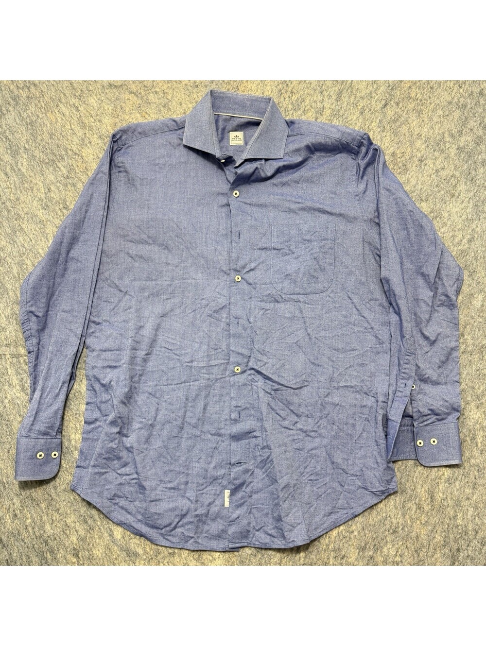 Peter Millar Blue Long Sleeve Button Up Shirt Men’s Dress Casual Chambray